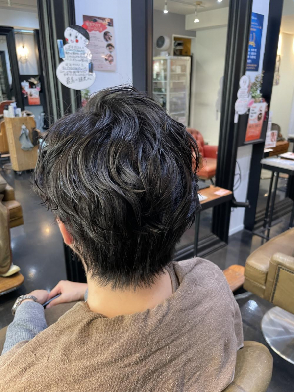 簡単ヘアセット◎メンズパーマ