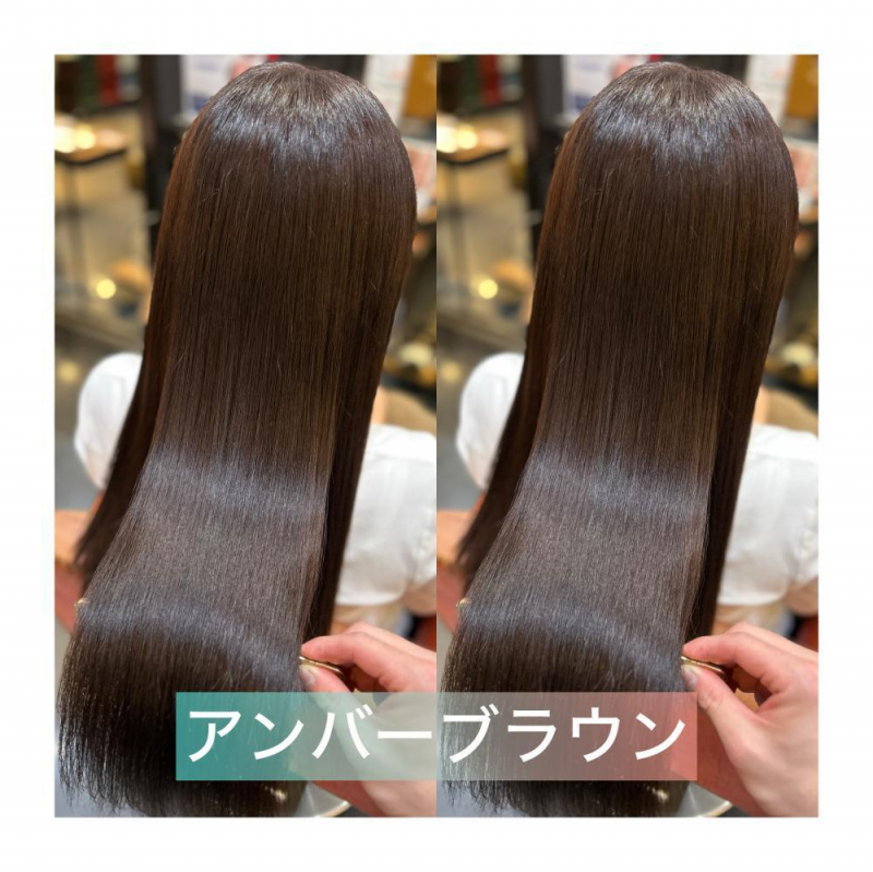 ツヤ感アップ！温かみのある色味で上品ヘアに♪