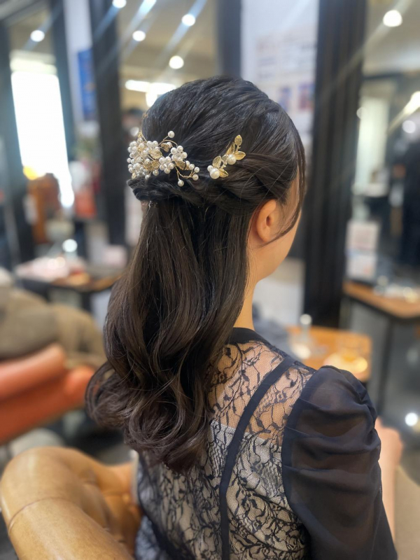 ハーフアップアレンジ☆