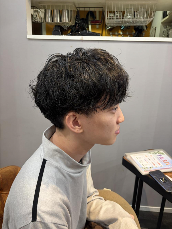 直毛さんのパーマ