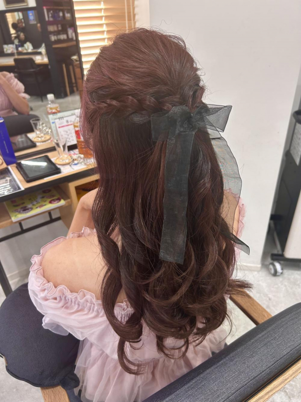 イベント前にヘアセット♪
