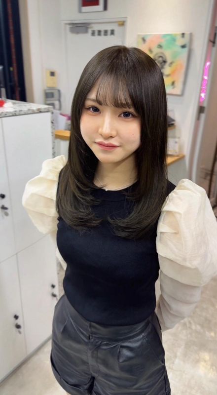 レイヤーワンカール　オリーブベージュ