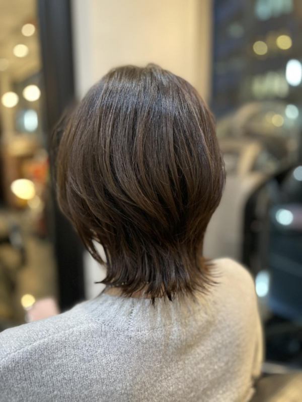 20代30代40代50代◎ウルフボブ/オリーブブラウン